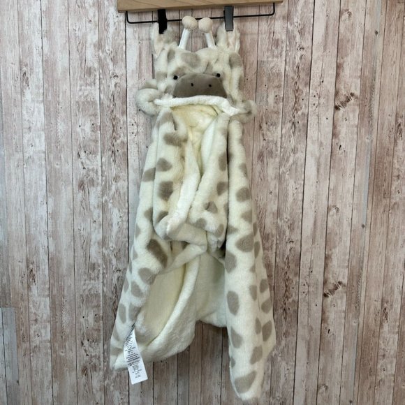 Pottery Barn Other - Pottery Barn Kids Baby Hooded Towel Giraffe Faux Fur Cream Brown NWOT